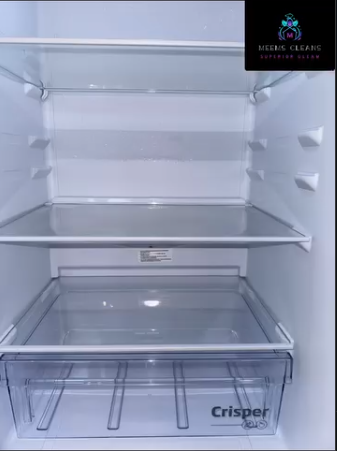 Clean fridge shelves and crisper drawer